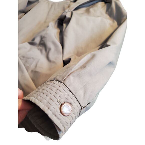 1980s Fleetstreet Size 14 Khaki Trench Coat Women’s Tan Vintage Jacket Classic - Picture 7 of 10